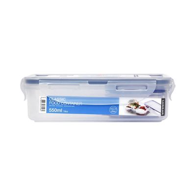 LocknLock 550ml Rectangular  Airtight Food Storage Containern with Sauce Tray - BPA-Free, Microwave, Freezer, and Dishwasher Safe