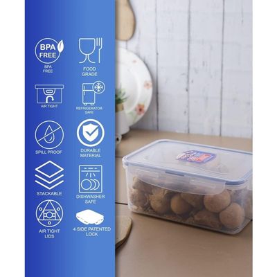 LocknLock 1.4L Rectangular  Airtight Food Storage Containern  - BPA-Free, Microwave, Freezer, and Dishwasher Safe