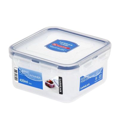 LocknLock 420ml  Squared  Airtight Food Storage Container- BPA-Free, Microwave, Freezer, and Dishwasher Safe