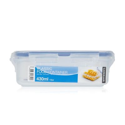 LocknLock 430ml  Squared  Airtight Food Storage Container- BPA-Free, Microwave, Freezer, and Dishwasher Safe