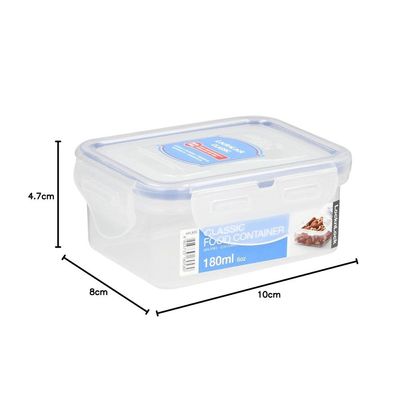 LocknLock 180ml  Rectangular  Airtight Food Storage Container- BPA-Free, Microwave, Freezer, and Dishwasher Safe