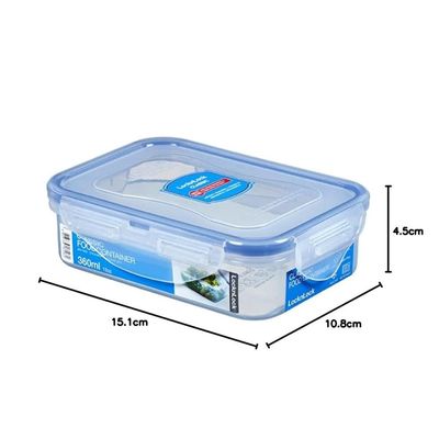 LocknLock 360ml  Rectangular  Airtight Food Storage  - BPA-Free, Microwave, Freezer, and Dishwasher Safe