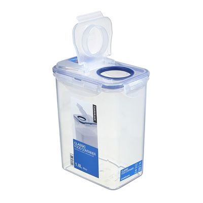 LocknLock 1.8L  Rectangular  Airtight Food Storage  with Flip Lid - BPA-Free, Microwave, Freezer, and Dishwasher Safe