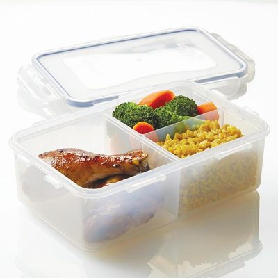 LocknLock 1L Rectangular  Airtight Food Storage with Divider  - BPA-Free, Microwave, Freezer, and Dishwasher Safe