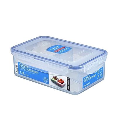 LocknLock 1L Rectangular  Airtight Food Storage with Divider  - BPA-Free, Microwave, Freezer, and Dishwasher Safe