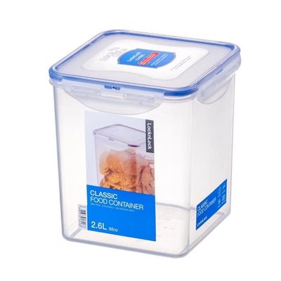LocknLock 2.6L Square  Airtight Food Storage - BPA-Free, Microwave, Freezer, and Dishwasher Safe