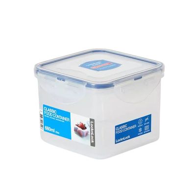 LocknLock 680ml  Square  Airtight Food Storage - BPA-Free, Microwave, Freezer, and Dishwasher Safe