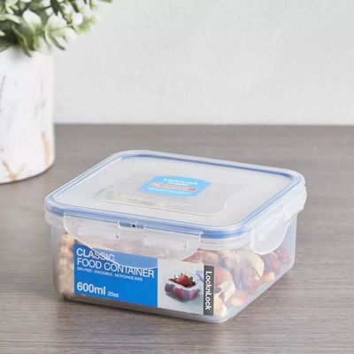 LocknLock 600ml  Square  Airtight Food Storage   - BPA-Free, Microwave, Freezer, and Dishwasher Safe