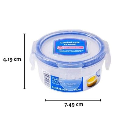 LocknLock 100ml  Round  Airtight Food Storage  - BPA-Free, Microwave, Freezer, and Dishwasher Safe