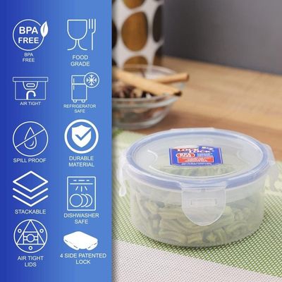 LocknLock 300ml  Round  Airtight Food Storage  - BPA-Free, Microwave, Freezer, and Dishwasher Safe