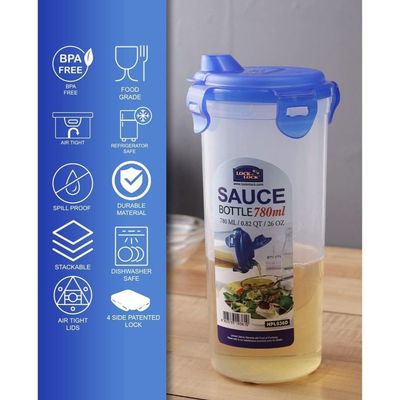 LocknLock 780ml Sauce Bottle HPL936D – Durable, BPA-Free Condiment Container, Dishwasher Safe