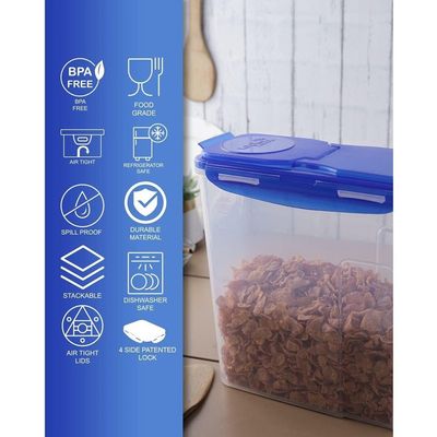 LocknLock 3.9L Cereal Dispenser – Airtight, BPA-Free Container with Patented Locking System for Fresh Food Storage