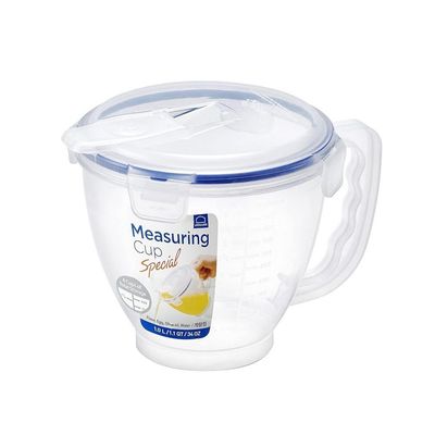 LocknLock 1L Measuring Bowl – Durable Kitchen Tool with Clear Markings and Secure Lid for Accurate Measuring and Storage