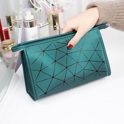 Travel Makeup Cosmetics Pouch Multifunctional Portable Toiletry Organizer Storage Bag (21x7x14 cm)