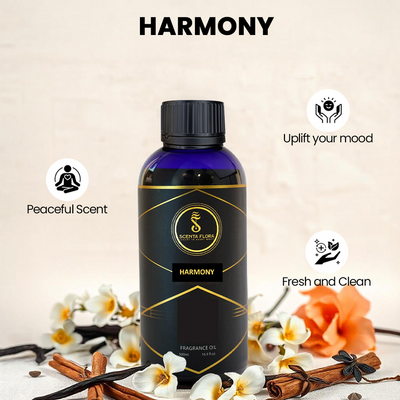 HARMONY - Aroma Oil for Scent Diffusers Aromatherapy 500ml | A Blend of Jasmine, Floral, and Amber | Ideal for living rooms, bedrooms, or offices | Designed to Enrich Any Space