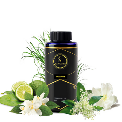 HARMONY - Aroma Oil for Scent Diffusers Aromatherapy 200ml | A Blend of Jasmine, Floral, and Amber | Ideal for living rooms, bedrooms, or offices | Designed to Enrich Any Space