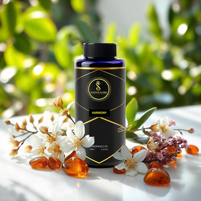 HARMONY - Aroma Oil for Scent Diffusers Aromatherapy 200ml | A Blend of Jasmine, Floral, and Amber | Ideal for living rooms, bedrooms, or offices | Designed to Enrich Any Space