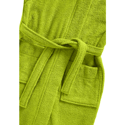 BYFT Daffodil (Green) 6 Year Kids Hooded Bathrobe (108x104 Cm) Terry Cotton - 400 Gsm 