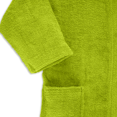 BYFT Daffodil (Green) 6 Year Kids Hooded Bathrobe (108x104 Cm) Terry Cotton - 400 Gsm 