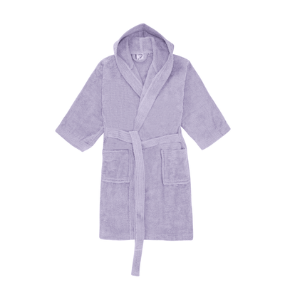 BYFT Daffodil (Lilac) 6 Year Kids Hooded Bathrobe (108x104 Cm) Terry Cotton - 400 Gsm