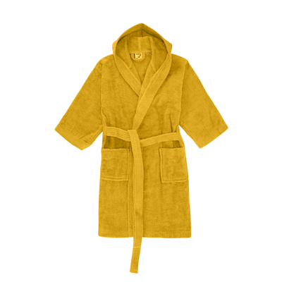 BYFT Daffodil (Yellow) 6 Year Kids Hooded Bathrobe (108x104 Cm) Terry Cotton - 400 Gsm