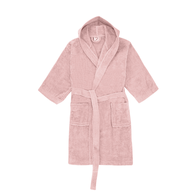 BYFT Daffodil (Baby Pink) 8 Year Kids Hooded Bathrobe (112x113 Cm) Terry Cotton - 400 Gsm