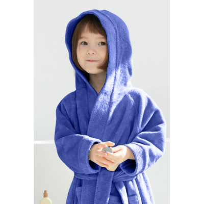 BYFT Daffodil (Navy Blue) 10 Year Kids Bathrobe Terry Cotton-400 Gsm