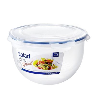 LocknLock 4L Salad Bowl  – Airtight, BPA-Free Container with Drainage Tray for Fresh Salads