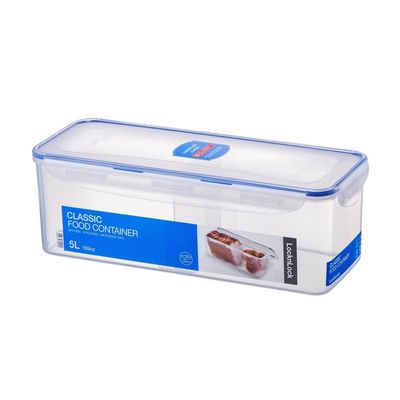 LocknLock 5L  Airtight Food Storage with Divider  - BPA-Free, Microwave, Freezer, and Dishwasher Safe