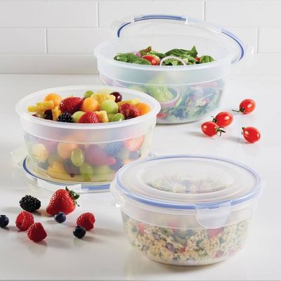 LocknLock 3.4L Salad Bowl  – Airtight, BPA-Free Container with Drainage Tray for Fresh Salads