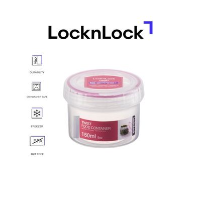 LocknLock Twist Food Container 150ml - BPA-Free, Airtight Seal, Freezer and Dishwasher Safe for Versatile Storage