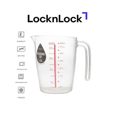 LocknLock 1.4L Measuring Cup – Durable, BPA-Free Kitchen Essential, Microwave and Dishwasher Safe