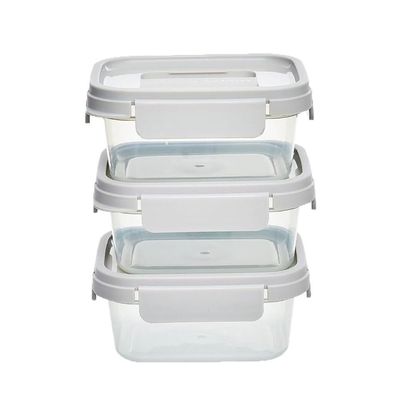 LocknLock Nestopia Set of 3 Airtight Containers (500ml) - Microwave & Freezer Safe, Made in Vietnam