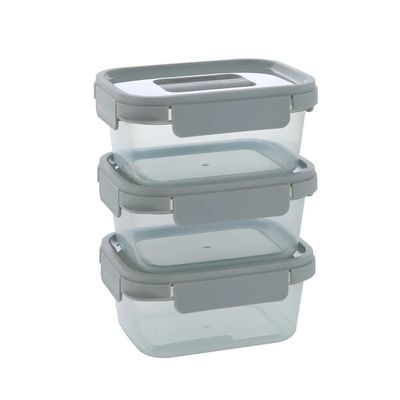 LocknLock Nestopia Set of 3 Airtight Containers (920ml) - Microwave & Freezer Safe, Made in Vietnam