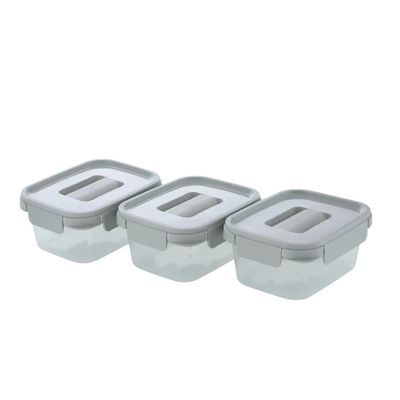 LocknLock Nestopia Set of 3 Airtight Containers (920ml) - Microwave & Freezer Safe, Made in Vietnam