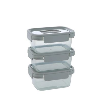 LocknLock Nestopia Set of 3 Airtight Containers (920ml) - Microwave & Freezer Safe, Made in Vietnam