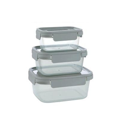 LocknLock Nestopia Set of 3 Airtight Containers (500ml+920ml+1.6L) - Microwave & Freezer Safe, Made in Vietnam
