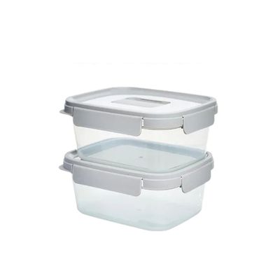 LocknLock Nestopia Set of 2 Airtight Containers (1.6L) - Microwave & Freezer Safe, Made in Vietnam