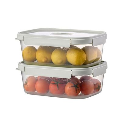 LocknLock Nestopia Set of 2 Airtight Containers (1.6L) - Microwave & Freezer Safe, Made in Vietnam