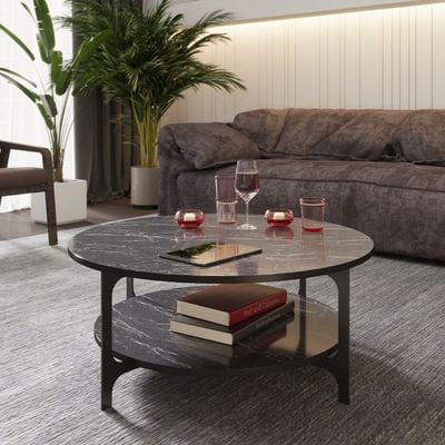 Versy Metal Legs Coffee Table 90 cm | Living Room Table