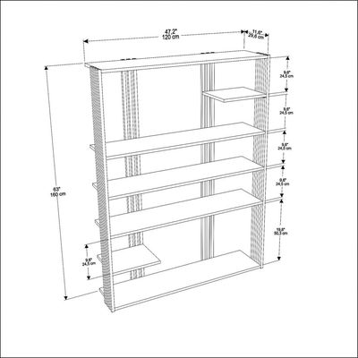  Jeni 160 cm tall Manufactured Wood Bookcase | Bookshelf, Storage Rack