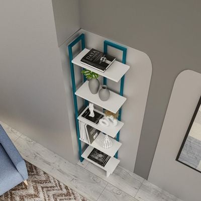 Alice 180 tall Metal Frame Manufactured Wood Corner Bookcase | Bookshelf, Storage Rack