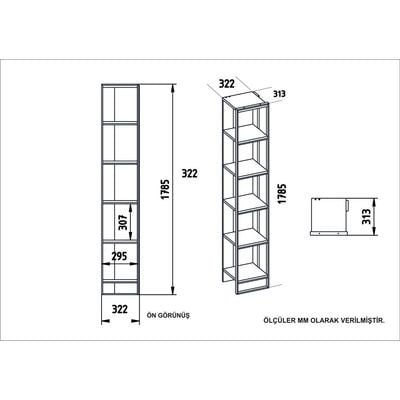 Polka 178.5 tall Metal Frame Manufactured Wood Bookcase | Bookshelf, Storage Rack