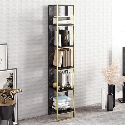 Polka 178.5 tall Metal Frame Manufactured Wood Bookcase | Bookshelf, Storage Rack