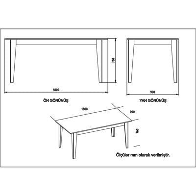 Polka 180 cm Dining Table