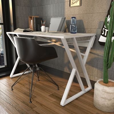 Gyza Computer Desk with Crossbar Metal Frame 120 cm | Work Table