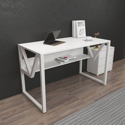 Lona Computer Desk with a Metal Frame 120 cm | Work Table