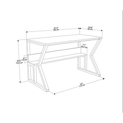 Wake Computer Desk with a Metal Frame 120 cm | Work Table