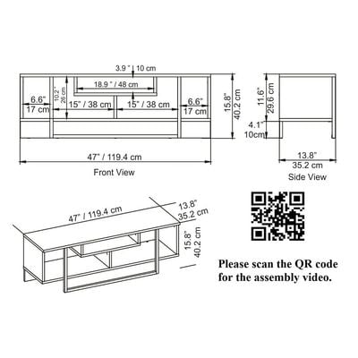 Asal 120 cm TV Unit for TVs up to 55"