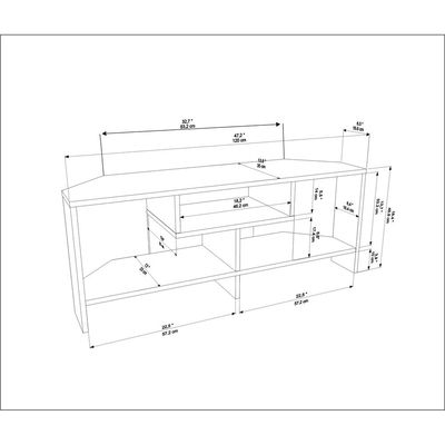 Maldiv 120 cm Corner TV Unit for TVs up to 55"